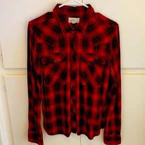 Denim & Supply Ralph Lauren red plaid long sleeve shirt